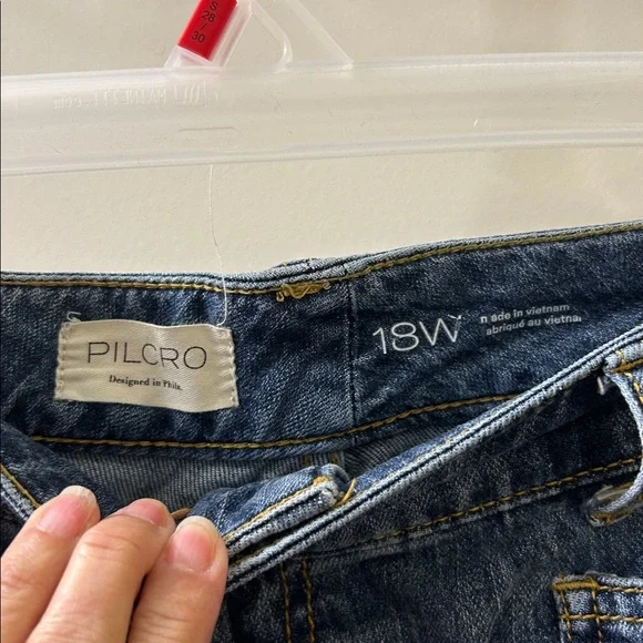 Anthropologie Pilcro The Wanderer Distressed Denim Jeans Size 18w - Picture 3 of 4